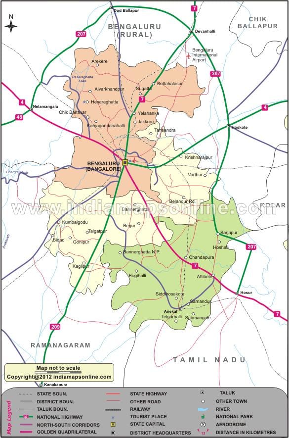 Delhi quận bản đồ