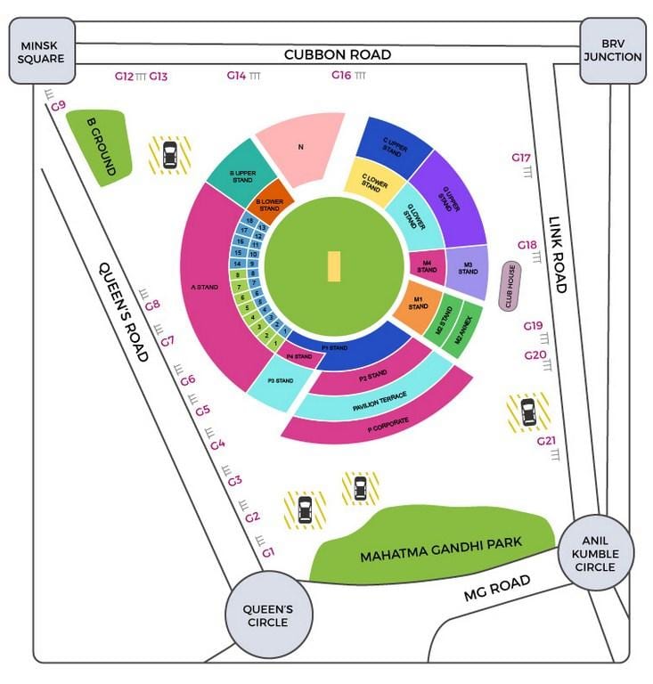 Delhi cricket sân vận động bản đồ