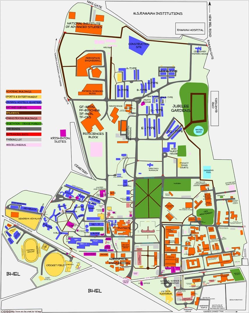bản đồ của IISC Delhi