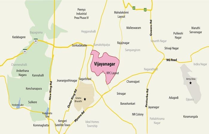 bản đồ của Vijayanagar Delhi