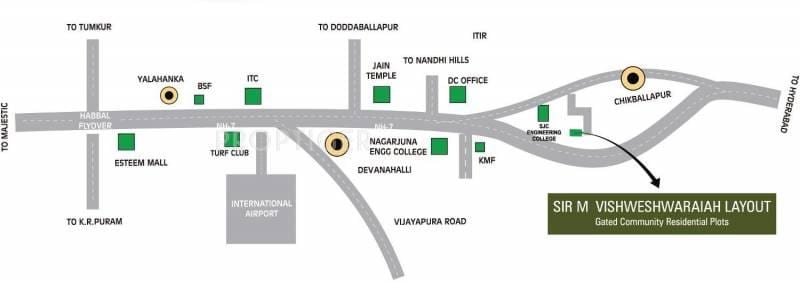 Vishweshwaraya bố trí bản đồ