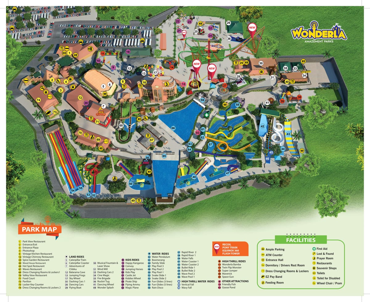 Delhi Wonderla bản đồ